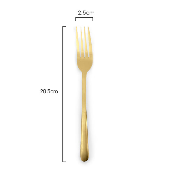 St Clare Nordic Quality Stainless Steel Gold Satin matte finish fork measurements