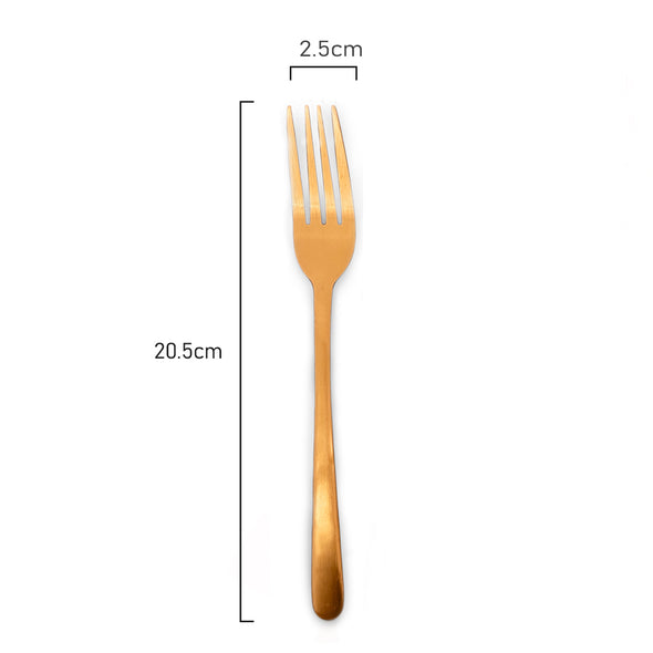St Clare Nordic Quality Stainless Steel Rose Gold Satin matte finish fork measurements