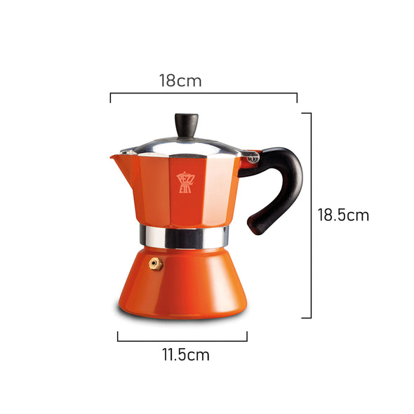 Pezzetti Bellexpress Coffee Maker <br>6 Espresso Cup <br>Orange