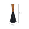 Measurement of St. Clare 25cm Black stainless steel Grater with acacia wood handle and non slip silicone base