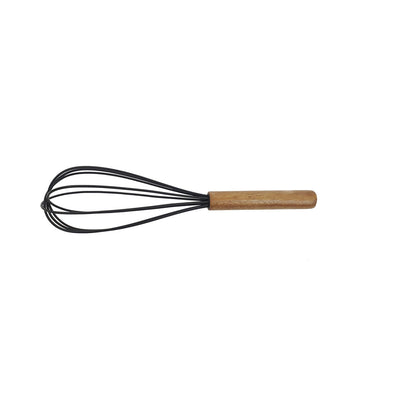 St. Clare Black silicone whisk with Acacia Handle