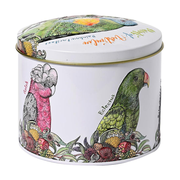 Banksia Red Parrots Of Australia Collectable Tin