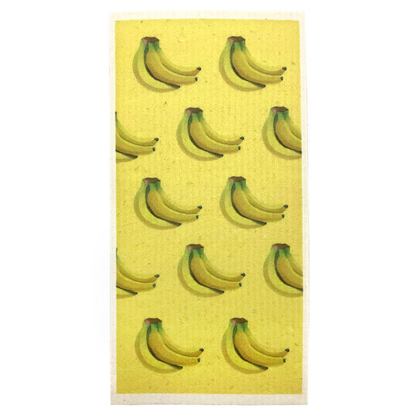Extra large Biodegradable Swedish Dish Cloth with Banana pattern