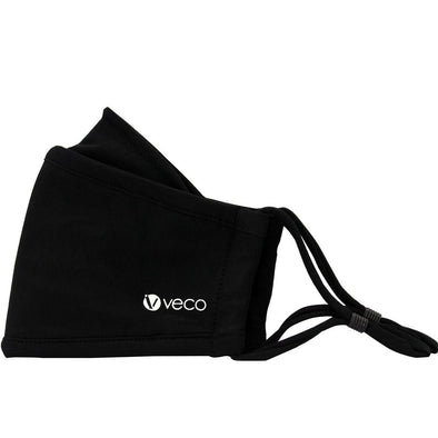 ADULT Washable Face Mask <br>3 layer ANTI-FOG & Antimicrobial cloth fabric <br>Black