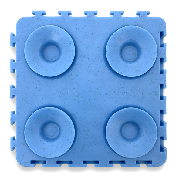 Furzone Blue Interconnecting Enrichment Squares for 4 In 1 Slow Feeder & Lick Bowl/Mat with suction base