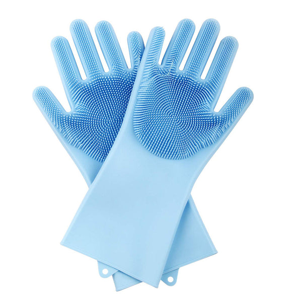 Furzone Blue Silicone Pet Grooming Gloves