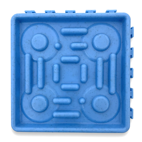 Furzone Blue Interconnecting Enrichment Squares for 4 In 1 Slow Feeder & Lick Bowl/Mat with suction base
