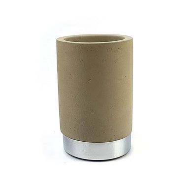 Classica tumbler Natural Concrete with Silver base