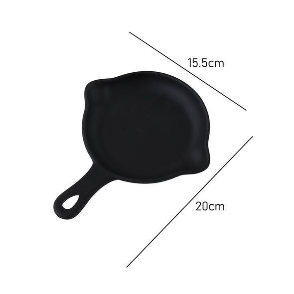 Measurements of Classica Black Tableware Ceramic Serving Skillet 