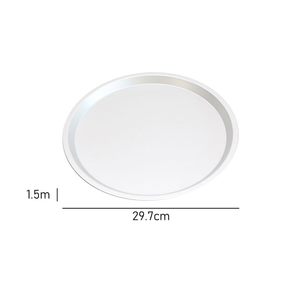 Measurements of ILAG Small non Stick Pizza Pan Silver on the inside & Black on the outside