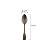 Measurements of Coffee Culture Stainless steel Tea Spoon with Black Engraved Design