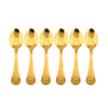 Coffee Culture Set of 6 Stainless steel Coffee Spoon with Gold Engraved Design