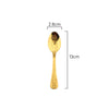 Measurements of Coffee Culture Stainless steel Tea Spoon with Gold Engraved Design