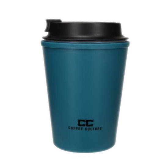 Coffee Culture Prussian Blue Reusable Eco Double Wall Travel Cup 350ml