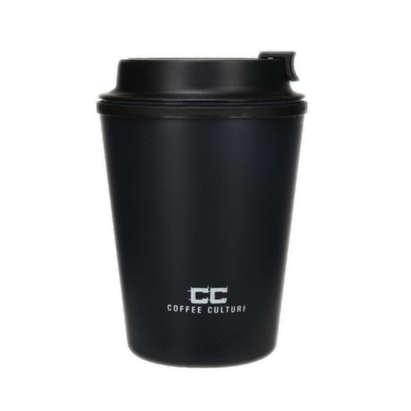 Coffee Culture Onyx Black Reusable Eco Double Wall Travel Cup 350ml