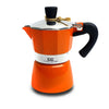 Coffee Culture Orange stove top coffee maker 1 espresso cup