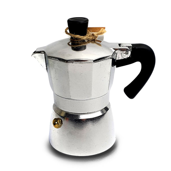 Coffee Culture silver stove top coffee maker 1 espresso cup