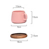 Measurements of Coffee Culture Matte Colour coffee and tea Cups with bamboo Coasters 250ml