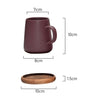 Measurements of Coffee Culture Matte Colour coffee and tea Cups with bamboo Coasters 320ml