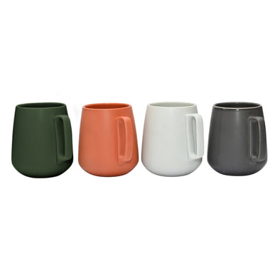 Coffee Culture Set of 4 Ceramic Coffee and Tea Cup Terrance Matte Colour 350ml