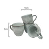 Measurements of Coffee Culture set of 4 Coffee and Tea Mug Reactive Stone 355ml