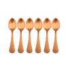 Coffee Culture Set of 6 Stainless steel Coffee Spoon with Copper satin Design
