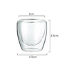 Measurements of Coffee Culture Barista borosilicate Double Wall Espresso Glasses 100ml