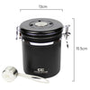 Measurement of Coffee Culture Black Stainless Steel Coffee Storage Canister with CO2 release valve