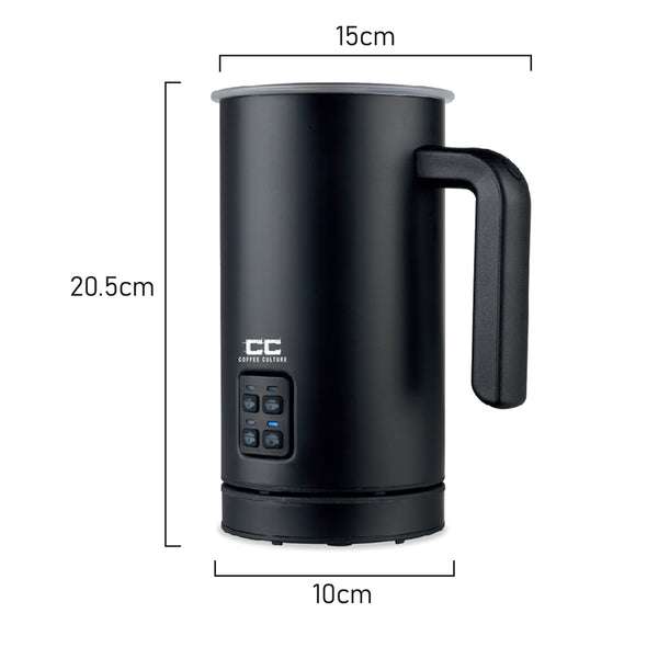 coffee culture black electric milk frother 300ml measurement