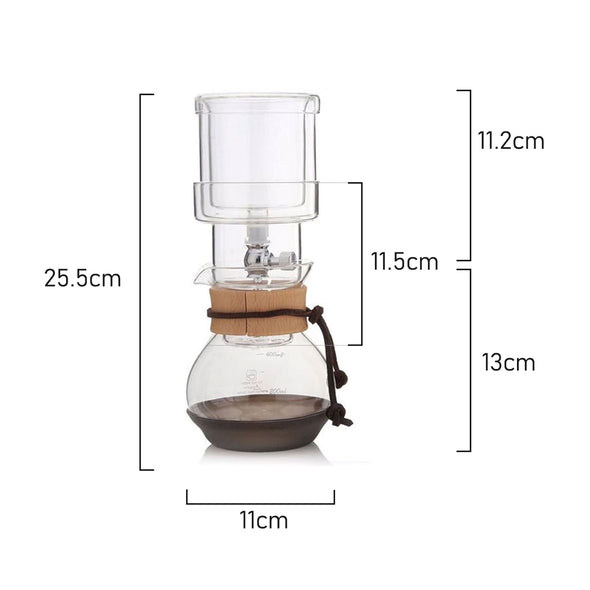 Measurements of Coffee Culture Cold drip coffee maker 300ml Borosilicate Glass