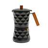 Coffee Culture black diamond stove top coffee maker with Acacia wood handle 6 cup 300ml