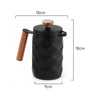 Measurement of Coffee Culture Black Diamond Double Wall coffee french press plunger 600ml