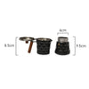 Measurement of Coffee Culture black diamond stove top coffee maker with Acacia wood handle 6 cup 300ml 