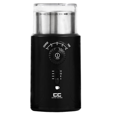 Coffee Culture Black ajustable cup size Electric Coffee Grinder