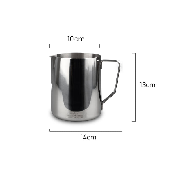 Measurements of Coffee Culture stainless steel milk frothing jug 1000ml