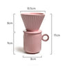 Measurement of Coffee Culture pink ceramic ribbed design mug and pour over set 320ml Capacity 