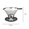 Measurements of Coffee Culture sainless Steel Pour over filter fripper 2 cup