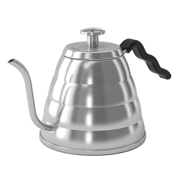 coffee culture stainless steel pour oven kettle with built in thermometer 1.2L capacity