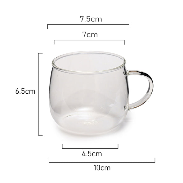Measurement of Coffee Culture Aria borosilicate glass mug 250ml