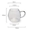 Measurements of Coffee Culture Nova borosilicate glass mug 380ml