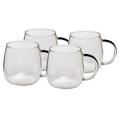 Coffee Culture Arlo set of 4 borosilicate glass mug 400ml