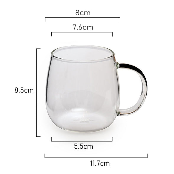 Measurements of Coffee Culture Arlo borosilicate glass mug 400ml