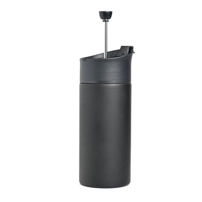 Coffee Culture Black Double wall Travel French press Plunger with sipper 350ml