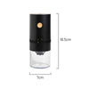 Measurements of Coffee Culture Black USB Rechargeable Coffee Grinder with wood button