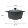 Measurement of Classica Warm Blue Cast Iron Dutch Oven Enamel Coating Suitable for all cook tops including induction