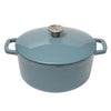 Classica Sky Blue Cast Iron Dutch Oven Enamel Coating Suitable for all cook tops including induction