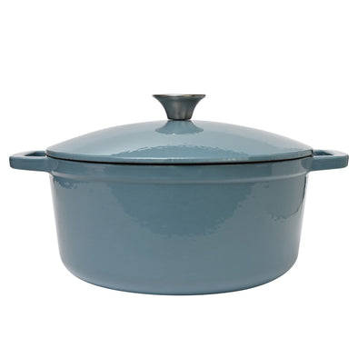 Classica Sky Blue Cast Iron Dutch Oven Enamel Coating Suitable for all cook tops including induction