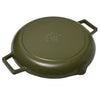 Classica Cast Iron Olive Green Grill Pan with handles Suitable for all cook tops including induction