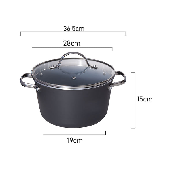 Measurements of Maximus Black Large Casserole with Lid