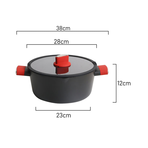 Measurements of Maximus Black Casserole with Lid
